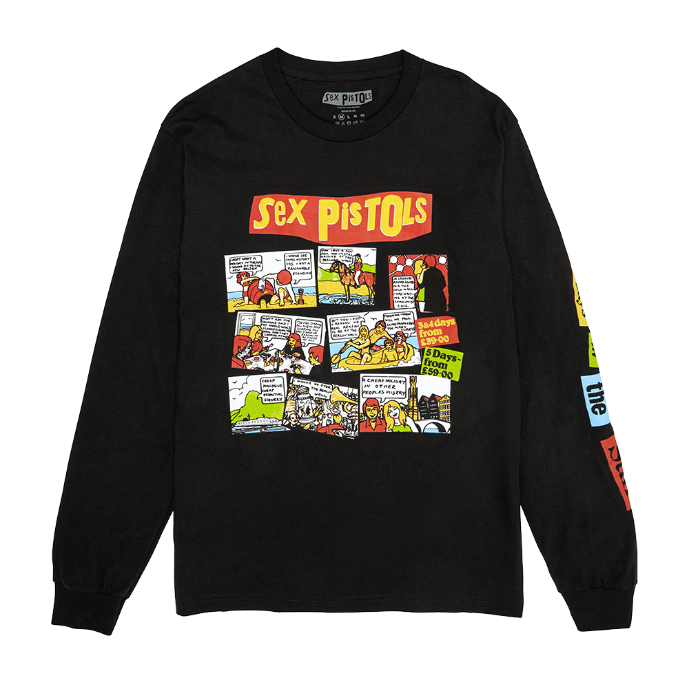 HOLIDAY　SUPPLEX NYLON BIG SHIRT Holidays in the Sun Black Long Sleeve - Sex Pistols
