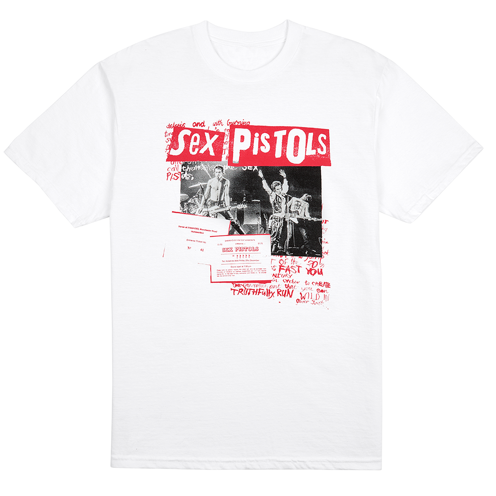 秋*様 パンク モッズコート PUNK アナーキーシャツ SEX PISTOLS Anarchy in Huddersfield Christmas 1977 T-Shirt - Sex Pistols