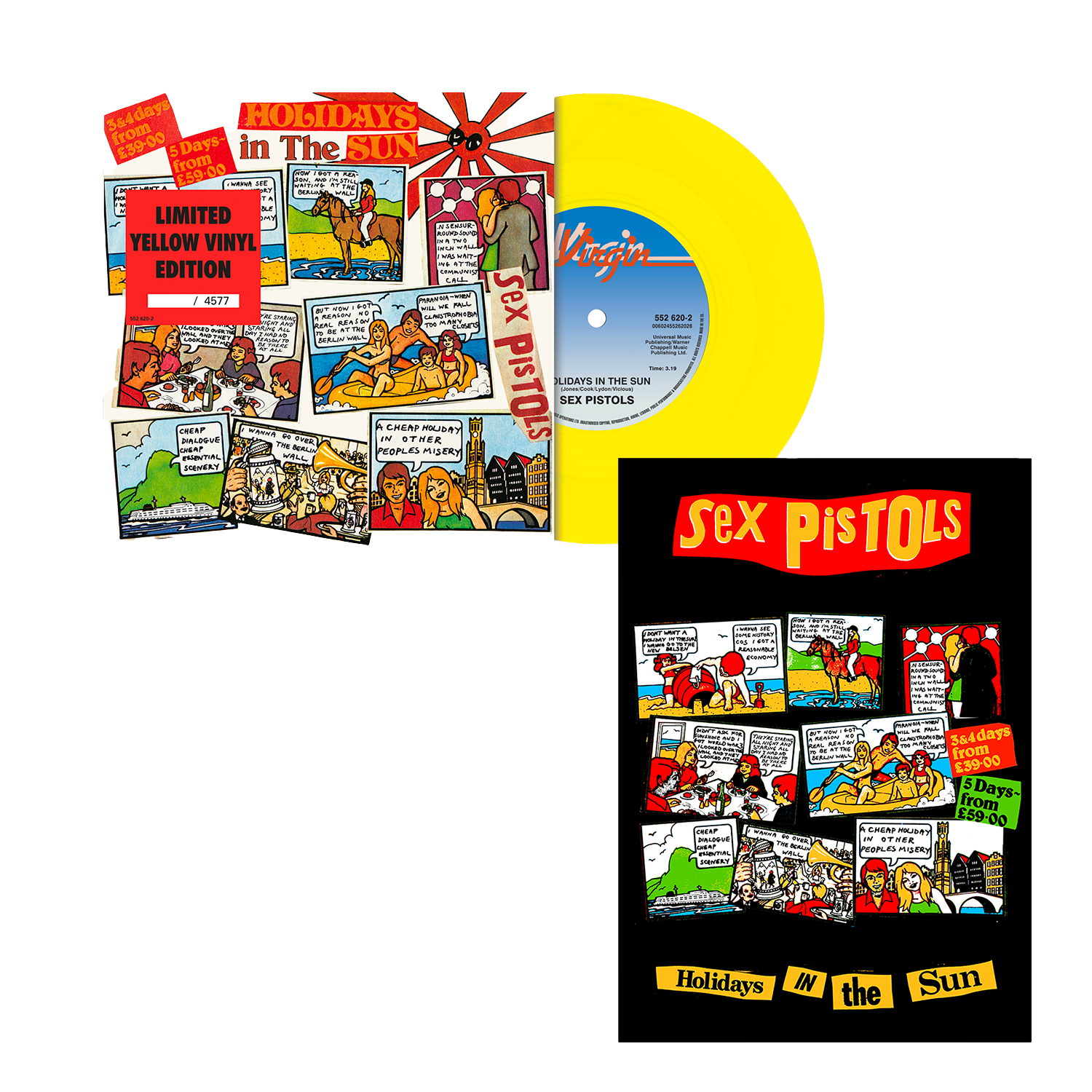 Holiday In The Sun: Exclusive Yellow 7" Vinyl + Holidays in the Sun Poster