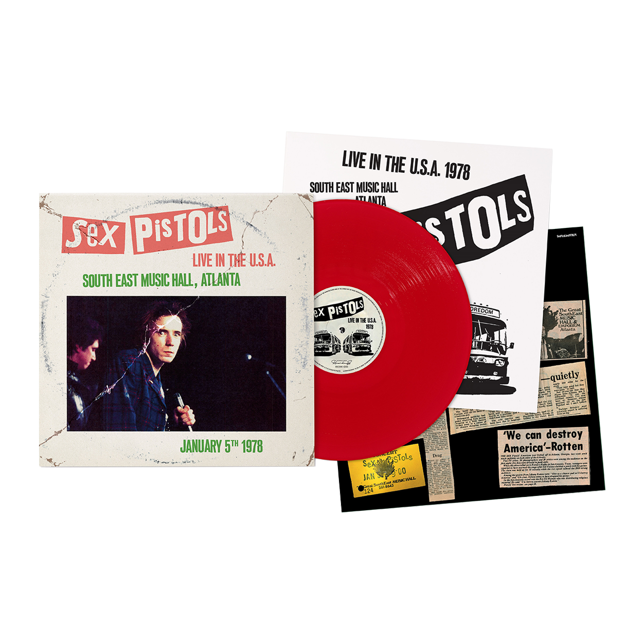 Sex Pistols - Live In The USA 1978 – Atlanta: Red Vinyl LP