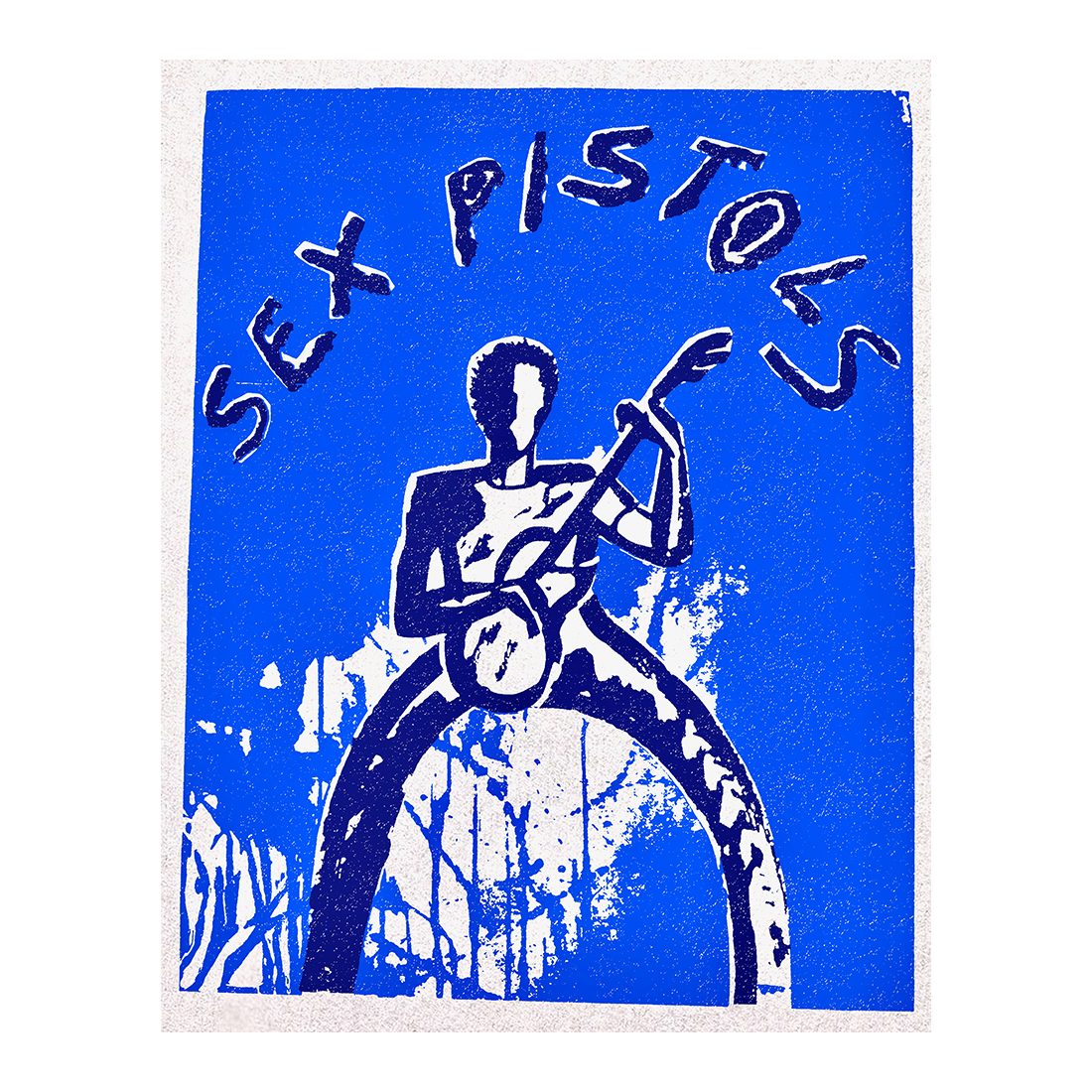 Sex Pistols - Guitar Sketch Screenprint